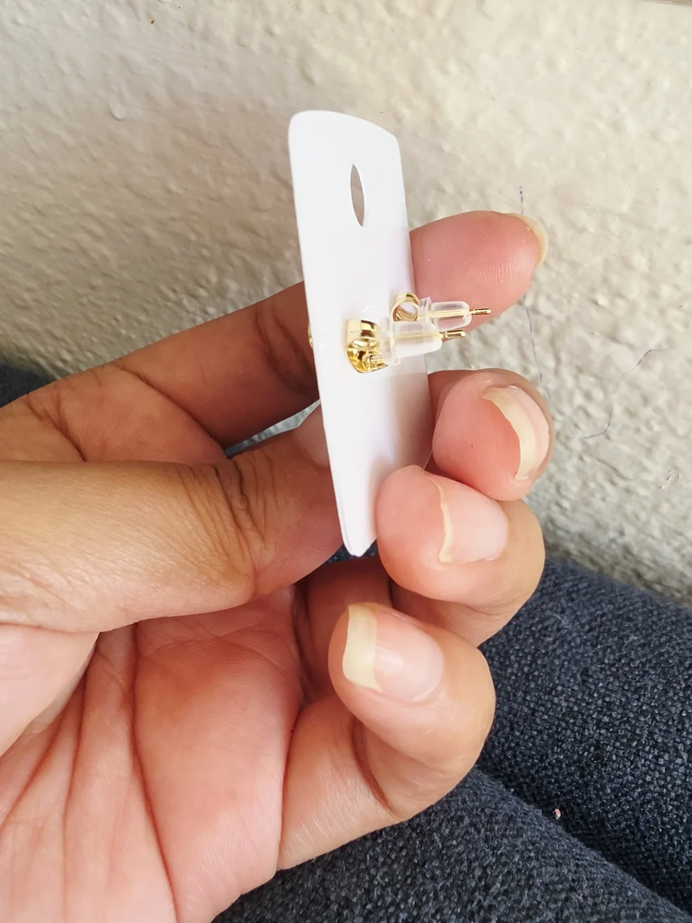 Pendientes de botón con forma de Mickey Mouse para niñas, Oro Laminado 14k